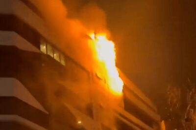 آتش‌سوزی در ساختمان اداری ـ تجاری خیابان یوسف‌آباد مهار شد (۱۳ دی ۱۴۰۴)