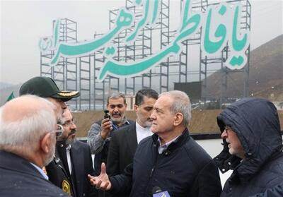 بازدید رئیس‌جمهور از شهرک مسکونی حضرت فاطمه زهرا(س) فراجا - تسنیم