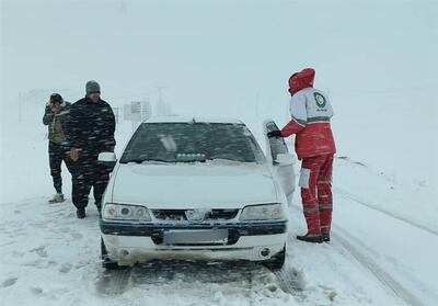 بارش سنگین برف در ارتفاعات هراز - تسنیم