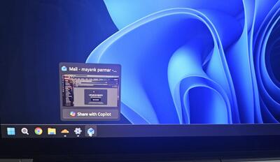  مایکروسافت ویژگی اشتراک‌گذاری با کوپایلت را به نواروظیفه ویندوز ۱۱ اضافه می‌کند