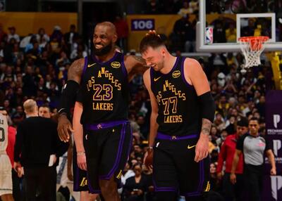 این زوج ترسناک! لبران و لوکا NBA را به آتش کشیدند! 