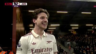 گل دوم آرسنال به بورنموث (رایس)