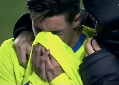 فروپاشی روانی مهاجم اسپانیایی پس از تعویض (عکس)