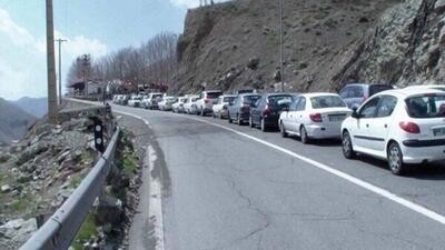 جاده چالوس یکطرفه شد؛ ترافیک نیمه سنگین در راه‌ها