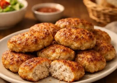  طرز تهیه کتلت مرغ چرخ کرده با هواپز و فر