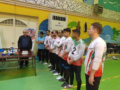 مراسم روز پدر در حاشیه تمرین تیم ملی گلبال