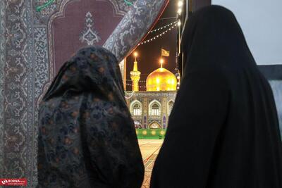  آیین معنوی اعتکاف ماه رجب در حرم مطهر امام رضا(ع) + گزارش تصویری