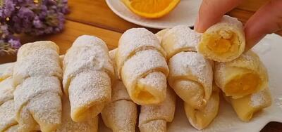  این شیرینی های کرم دار، نرم و خوشمزه خیلی راحت و سریع آماده میشن !
