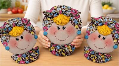  ببینید چطور این آویز دیواری رو درست کردم | ایده آسان برای جا حوله ای عروسکی !