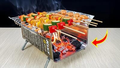  ایده خلاقانه: ساخت جا کبابی با قوطی حلبی