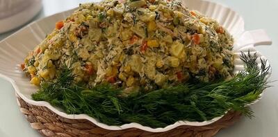  اگه از سالاد الویه تکراری خسته شدی جاش اینو درست کن / طرز تهیه سالاد مرغ خوشمزه و راحت
