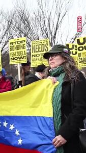 تجمع حامیان ونزوئلا مقابل کاخ سفید