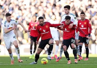 تساوی ۱-۱ لیدز مقابل منچستر یونایتد؛ شیاطین در سال جدید هم ناکامند