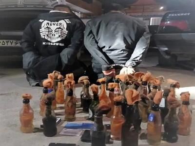 کشف ۳۵ کوکتل مولوتف و دستگیری ۲ متهم خرابکار در اعتراضات اخیر کوار