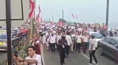 تظاهرات مردم هند علیه تجاوز آمریکا به ونزوئلا + فیلم