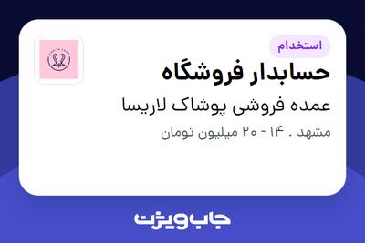  استخدام حسابدار فروشگاه در عمده فروشی پوشاک لاریسا