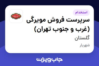  استخدام سرپرست فروش مویرگی (غرب و جنوب تهران) در گلستان
