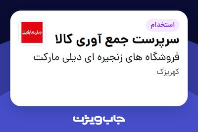  استخدام سرپرست جمع آوری کالا - آقا در فروشگاه های زنجیره ای دیلی مارکت