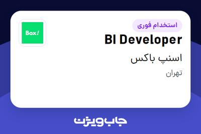  استخدام BI Developer در اسنپ باکس