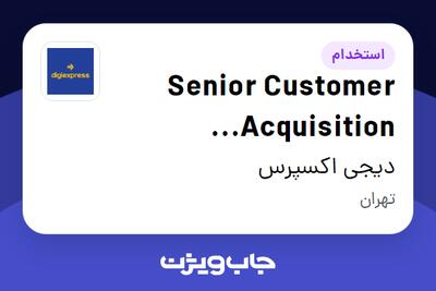  استخدام Senior Customer Acquisition Specialist در دیجی اکسپرس