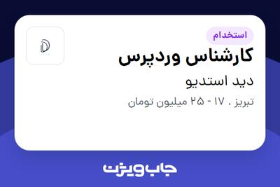  استخدام کارشناس وردپرس در دید استدیو