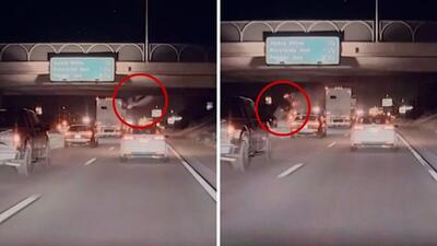 ببینید | سقوط هولناک وانت از روی پل روگذر؛ لحظه حادثه ضبط شد