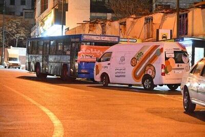 استقرار دو اتوبوس برای اسکان بی خانمان‌ها در تجریش