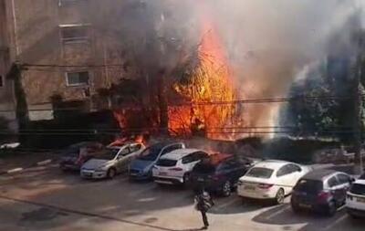  فیلم آتش‌سوزی خیابانی در حیفا