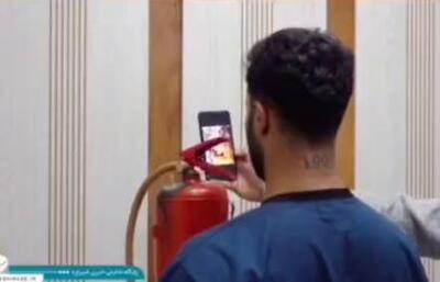 فیلم/ دستگیری اغتشاشگری که در شیراز مأمور پلیس را به آتش کشید