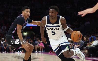  بسکتبال NBA| پیروزی مینه‌سوتا مقابل میامی با درخشش انت‌من/ جیلن براون با ۵۰ امتیاز کولاک کرد!