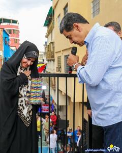  سحر امامی و مادورو در یک قاب