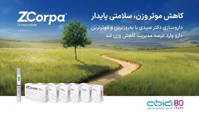  داروسازی دکتر عبیدی با معرفی زیکورپا (ZCorpa®) وارد عرصه درمان چاقی شد