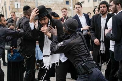درگیری پلیس رژیم صهیونیستی با یهودیان حریدی در قدس اشغالی