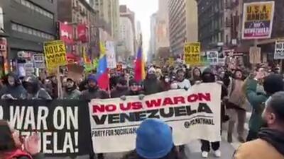 اعتراضات گسترده در شهر‌های آمریکا به وحشی‌گری ترامپ در ونزوئلا