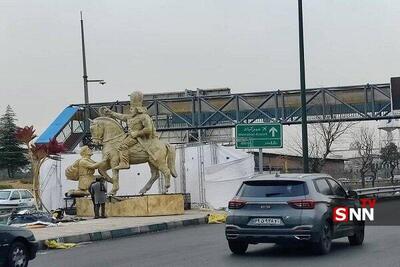 مجسمه «شکست والرین» در جایگاه اصلی خود نصب شد