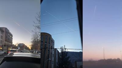 تصاویر ادعایی تست موشک در ایران