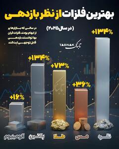 اینفوتابناک | بهترین فلزات از نظر بازدهی در سال ۲۰۲۵