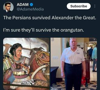 واکنش طنز یک کمدین آمریکایی به تحولات ایران:  ایرانی‌ها از این اورانگوتان هم عبور می‌کنند