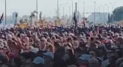 اعتراض کوبایی‌ها علیه تجاوز آمریکا به ونزوئلا