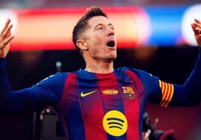 برد دیر هنگام بارسلونا؛ گلزنی اولمو و لواندوفسکی - تسنیم