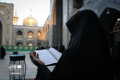  عکس/ آیین معنوی اعتکاف در حرم امام رضا(ع)
