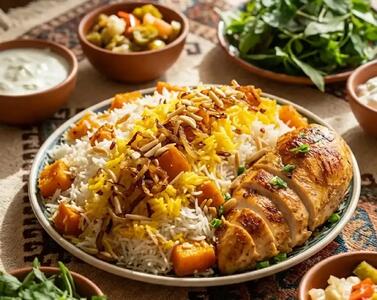  طرز تهیه کدو پلو شمالی ، خوش‌ رنگ و خوش عطر