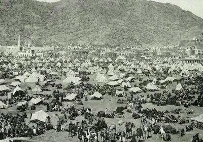  تصویری کمیاب از نحوه اسکان زائران و مسافران در مکه عربستان؛ ۱۸۸۹