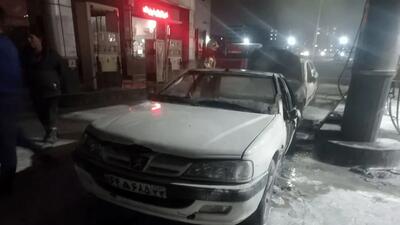  تصاویری از آتش‌سوزی در پمپ‌بنزین دولت‌آباد تهران