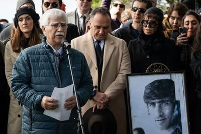  تصاویری تازه از خاکسپاری بهرام بیضایی در آمریکا