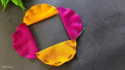  آموزش ساخت گل تزئینی زیبا با پارچه