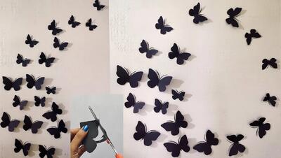  آموزش ساخت دکور پروانه ای کاغذی؛ سریع، ارزون و خیلی قشنگ