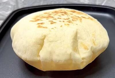  نان لواش تابه ای بادکنکی یا همان نان پیتا، بسیار آسان و خوشمزه !