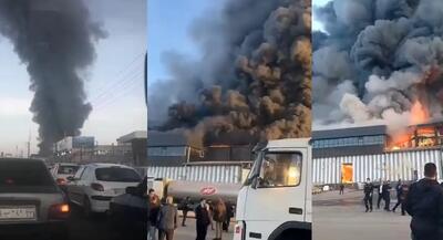  حریق کارخانه لبنیات آمل مهار شد / استقرار ۲۳ تیم امدادی هلال‌احمر در محل حادثه