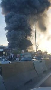 آتش سوزی شدید کارخانه کاله در شهر آمل